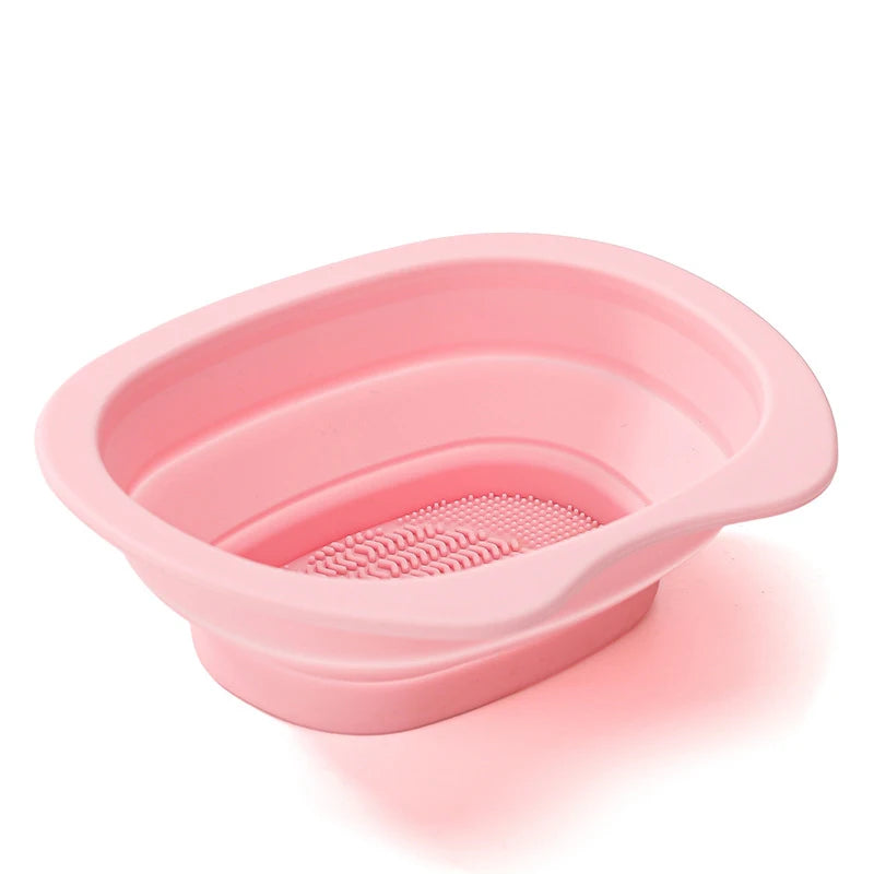 Foldable Silicone Makeup Brush Cleaning Bowl | Washing Tool