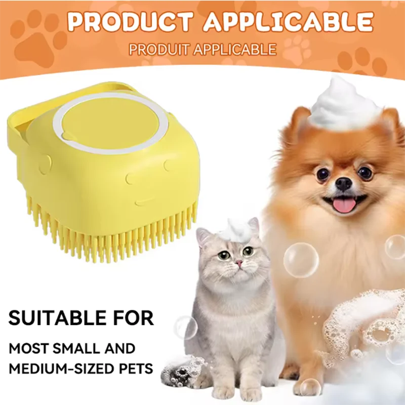 New Bath Massage Brush Bathroom Multifunctional Puppy Big Dog Cat Soft Safety Silicone Pet Accessories for Dogs Cats Tools Peaceful Pleasures Health and Wellness