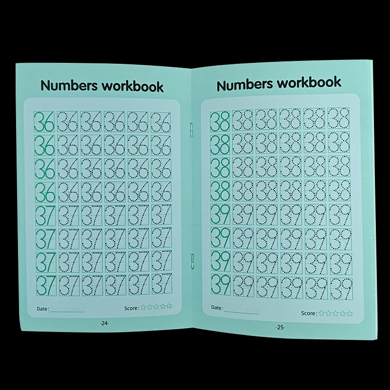 Children's Dot Matrix Writing Practice Book Numbers 0-100 Tracing