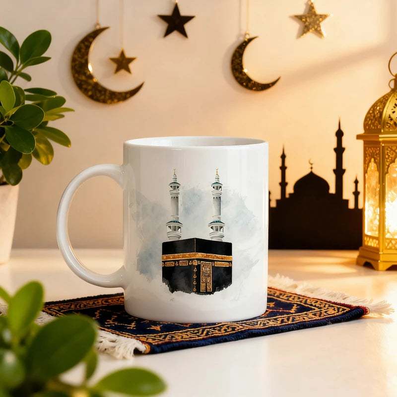 Eid Mubarak Ceramic Mug | Ramadan Kareem Islamic Gift Ceramic Festival Mug Peaceful Pleasures Health and Wellness