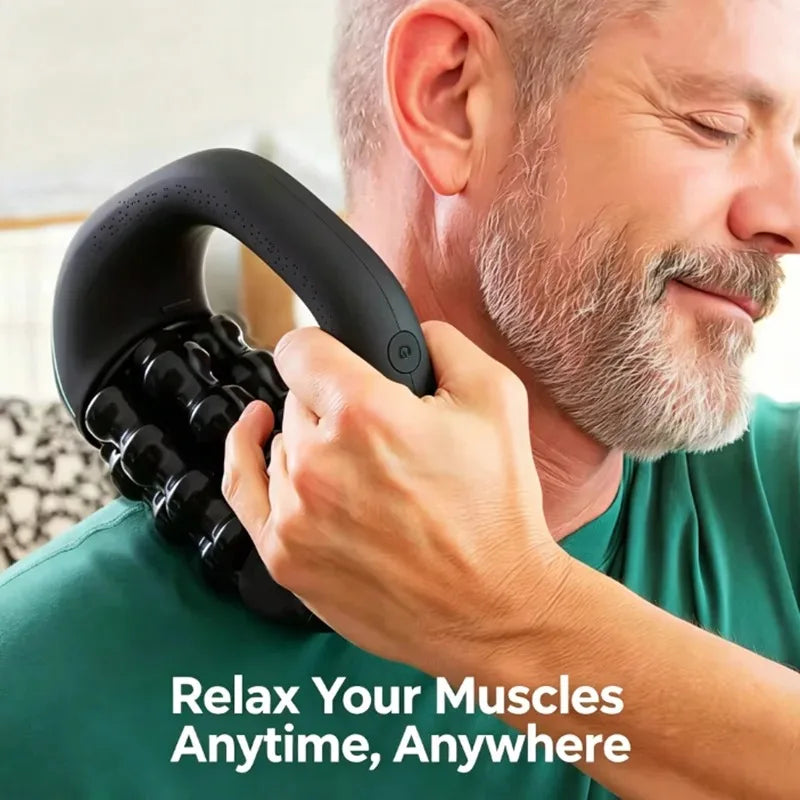 Whole Body Silicone Roller Massager Handheld Electric Muscle Relaxation Fascia Massage Roller Pain Relief Peaceful Pleasures Health and Wellness