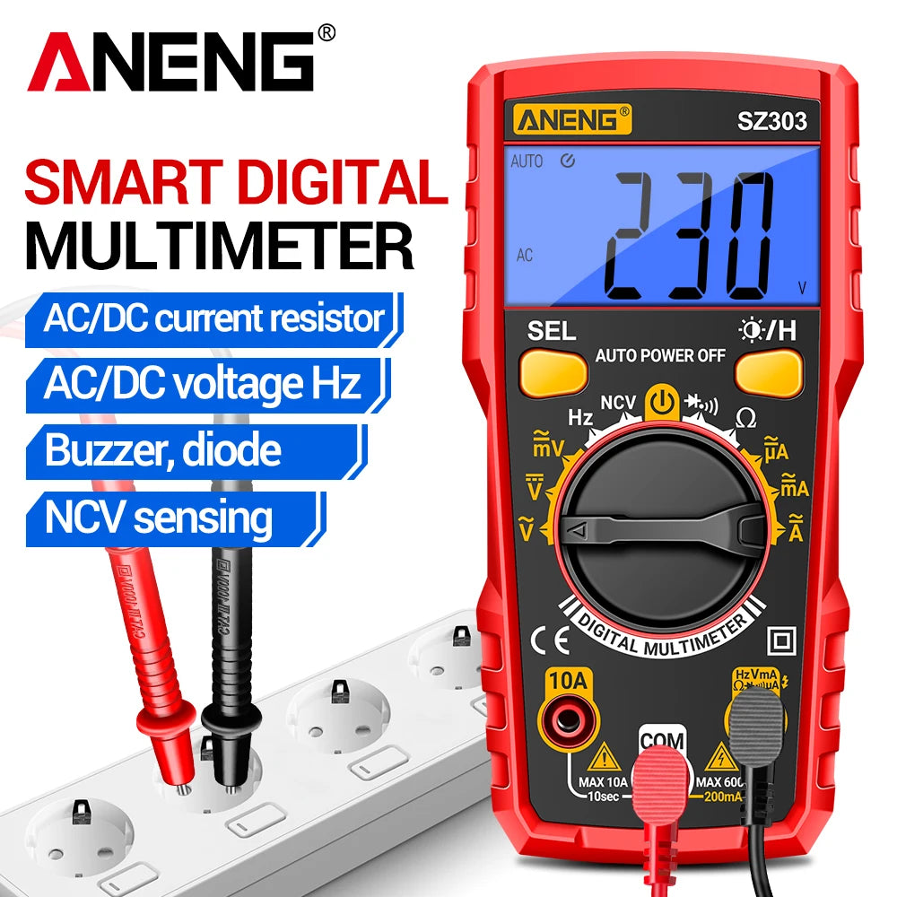 1999 Count Professional AC DC Voltage ANENG SZ303 Smart Digital