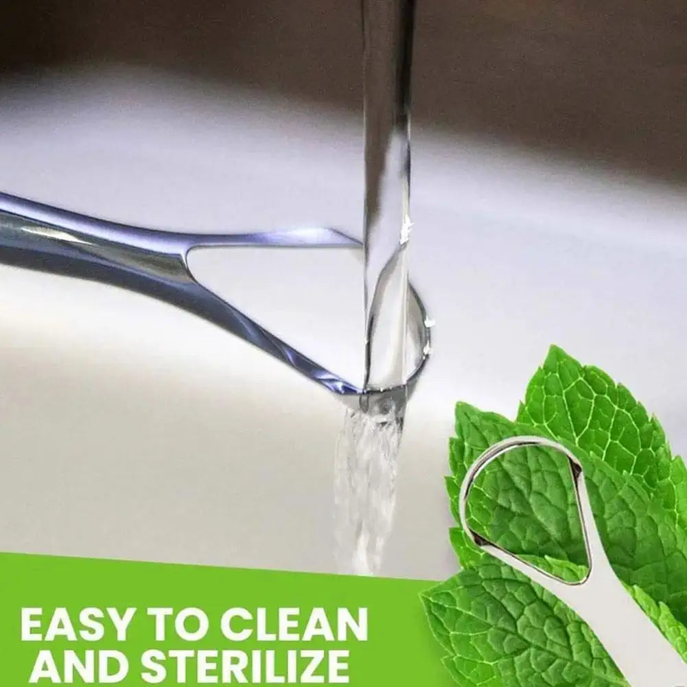Clean Tongue Scraper Tongue Remover Halitosis Tongue Coating Oral Care Tongue Scraping Brush Stainless Steel Oral Cleaner Tools Peaceful Pleasures Health and Wellness