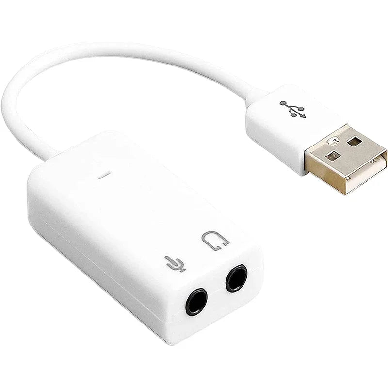 7.1 Channel External USB Sound Card with 3.5mm Jack USB Audio Adapter For Headphone and Microphone Compatible with MacBook Peaceful Pleasures Health and Wellness