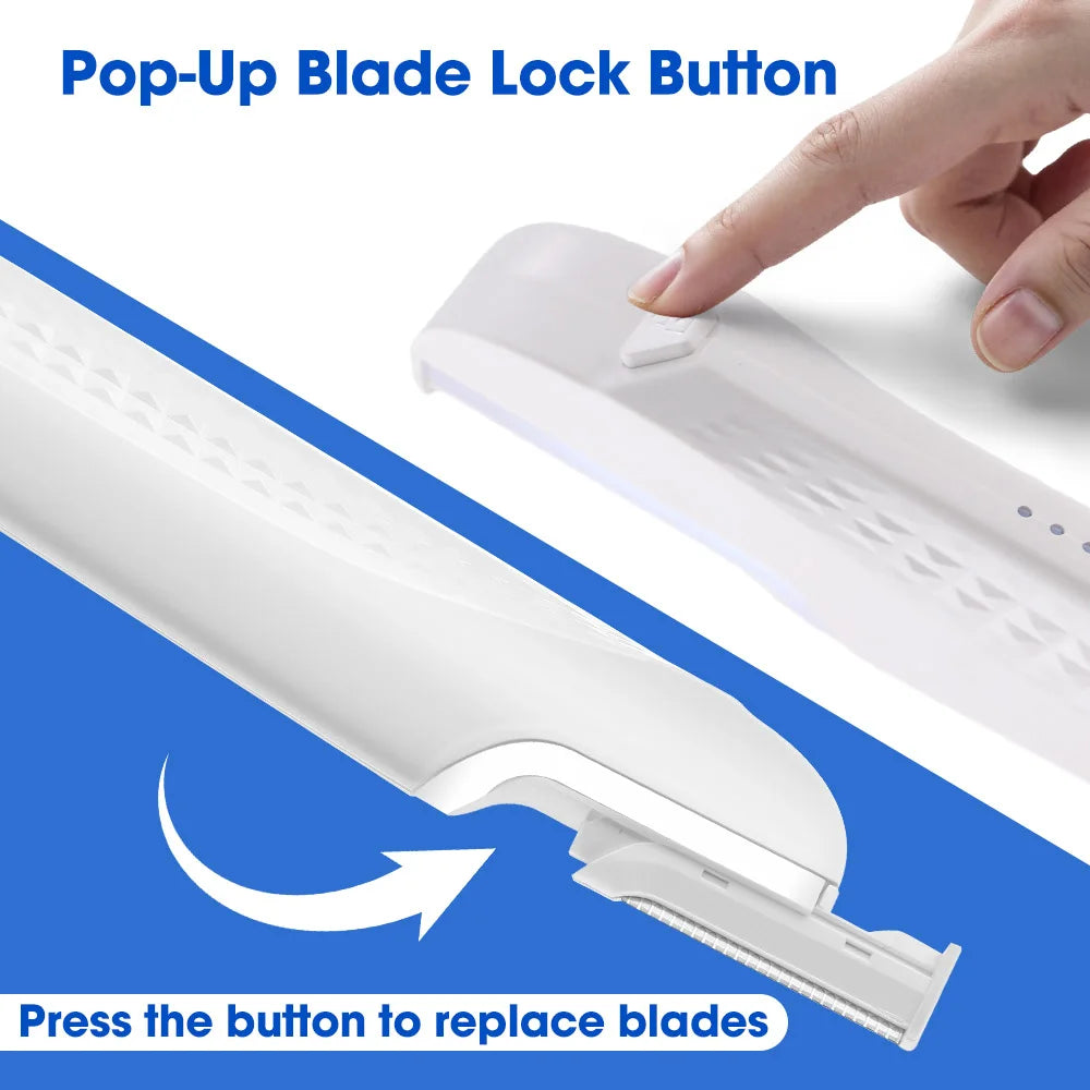 Electric Sonic Dermaplaning Razor for Women's Rechargeable Eyebrow Trimmer with 6 Replaceable Blades Facial Hair & Fuzz Shaver Peaceful Pleasures Health and Wellness