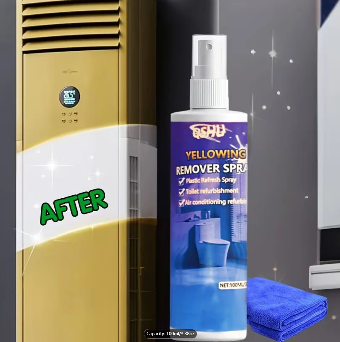 Plastic Yellowing Remover Spray 100ml – Restores White Surfaces