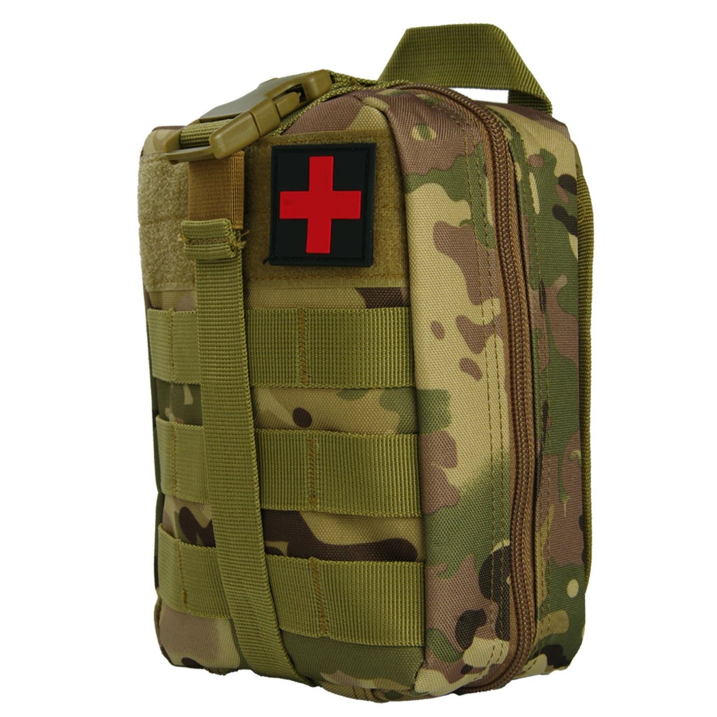 First Aid Bag Camping Tactical Medical Pouch EMT Emergency Survival Kit Hunting Outdoor Box Large Size 800D Nylon Bag Package Peaceful Pleasures Health and Wellness Camouflage