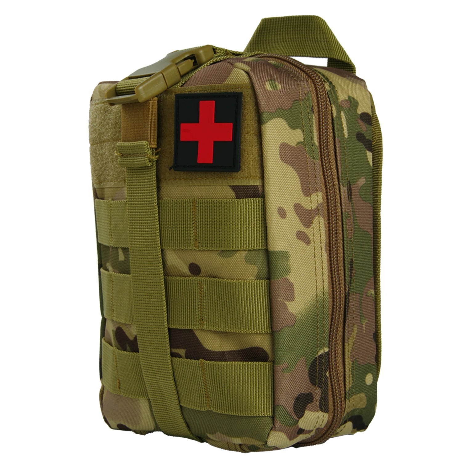 First Aid Bag Camping Tactical Medical Pouch EMT Emergency Survival Kit Hunting Outdoor Box Large Size 800D Nylon Bag Package Peaceful Pleasures Health and Wellness Camouflage