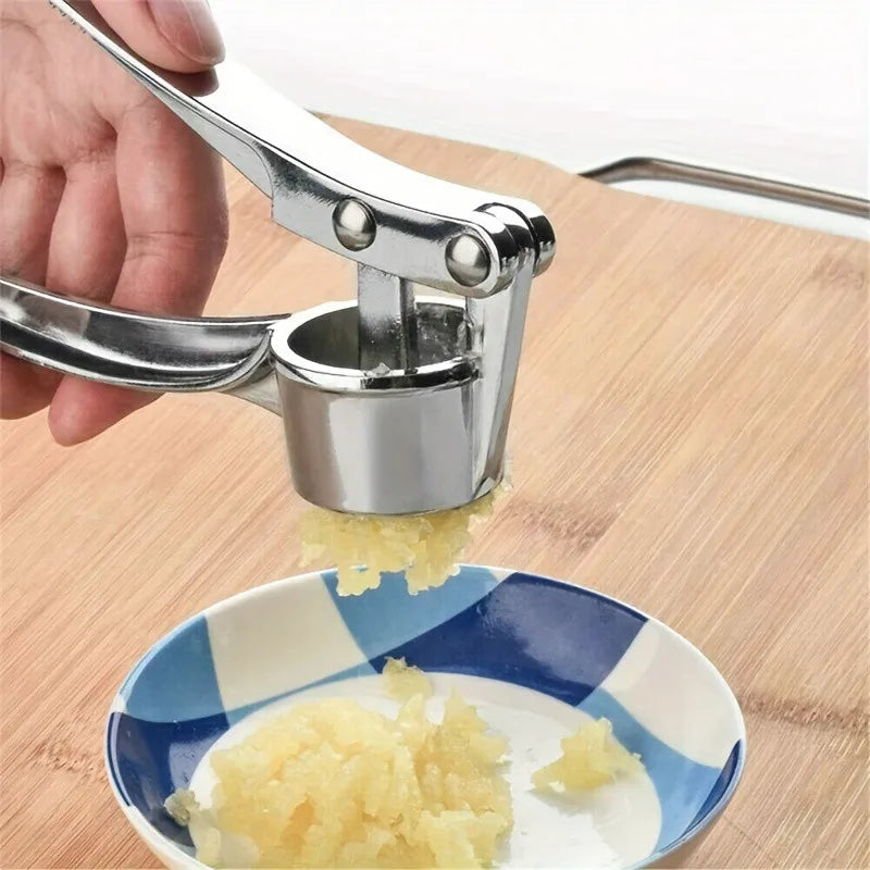 Stainless Steel Garlic Press & Ginger Crusher | Labor-Saving