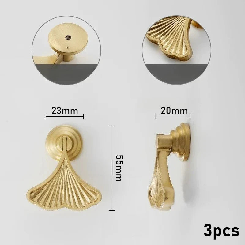 Pure Brass Antique Cabinet Drawer Handle | Single Hole Pull