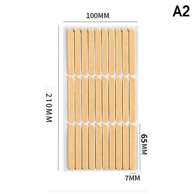 30/33pcs Transparent Double Adhesive Tape False Nails Display Stand Glue Stickers Acrylic Practice Showing Bar Nail Art Tools Peaceful Pleasures Health and Wellness A2