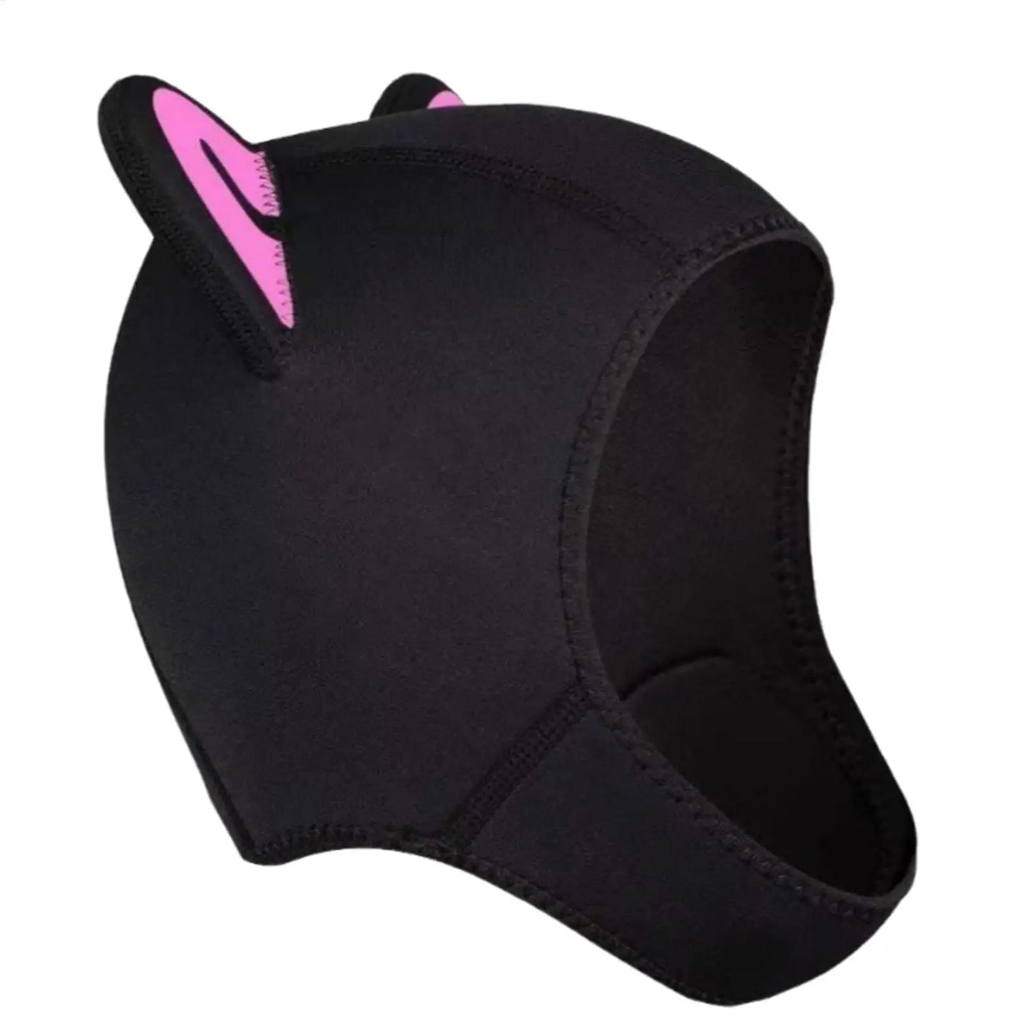 Women's Cat Ear Neoprene Diving Hood – Waterproof Swim Cap