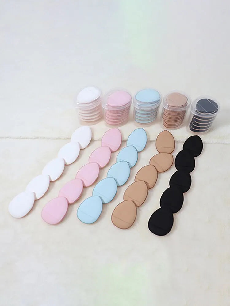 Mini Finger Puff Thumb Small Concealer Air Cushion Puff Water Drop Tip Concealer Makeup Sponge Soft Skin-friendly Dry Wet Dual U Peaceful Pleasures Health and Wellness