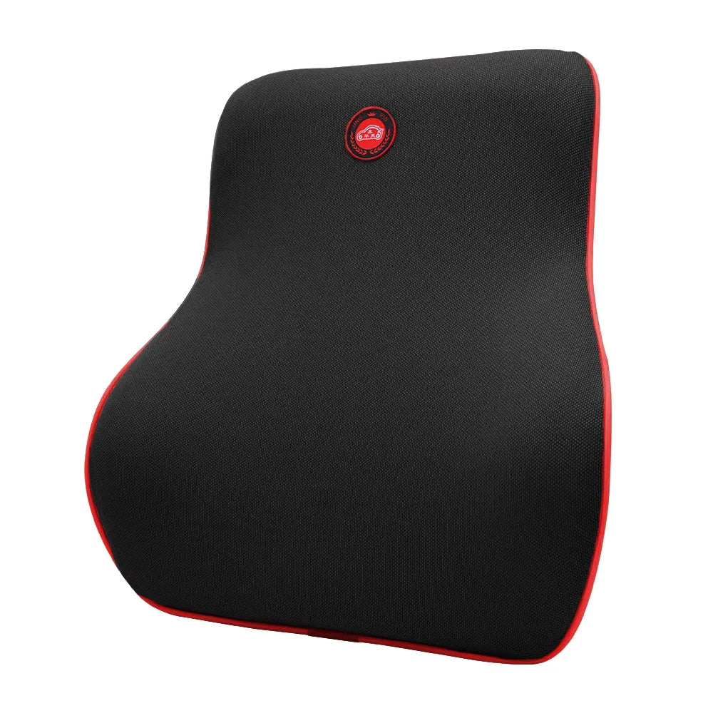 Memory Foam Car Neck Pillow & Lumbar Back Support Set | 3D Cervical & Spine Support – Breathable, Adjustable