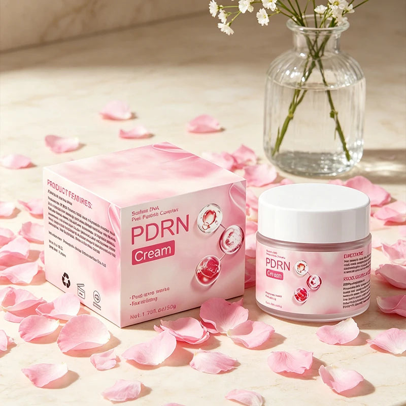 Pdrn Salmon Moisturizing Face Cream Dna Peptide Hydrating Nourishing Pink Essence Cream Korean Skin Care For Daily Use Peaceful Pleasures Health and Wellness