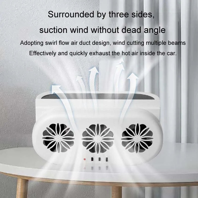 Wholesale Car Fan Solar+USB Charging Car Mounted Electric Fan, a Small Fan Used for air Circulation and Cooling Inside the Car Peaceful Pleasures Health and Wellness