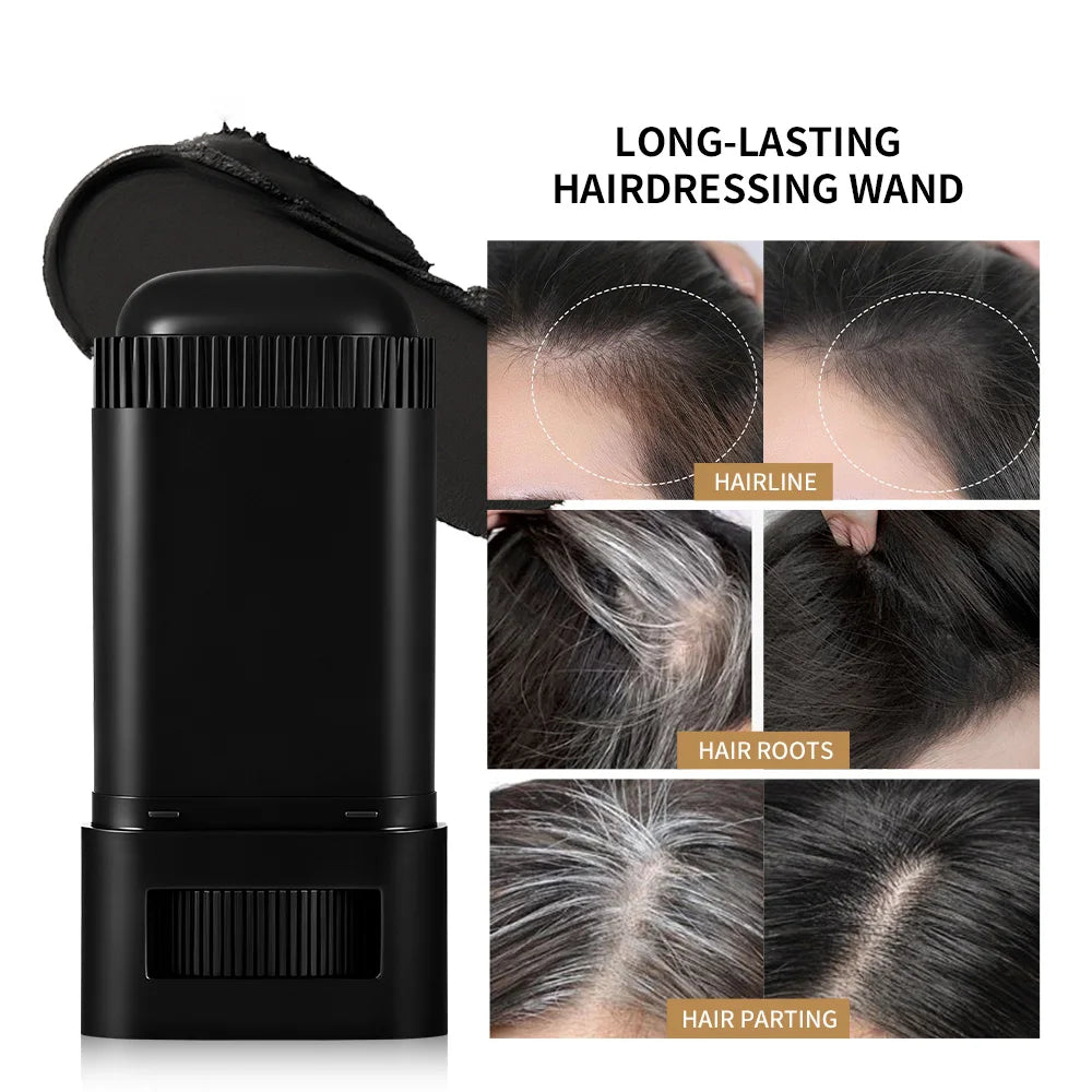 Waterproof 2in1 Hair Dye Stick with Comb Sweat Proof Black Brown Coffee Long Lasting Temporary Hair Coloring Hairline Pen Peaceful Pleasures Health and Wellness