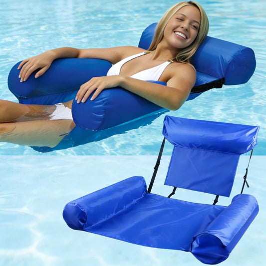 Inflatable Pool Float Hammock Lounge Chair & Water Mat Inflatable Pool Float Peaceful Pleasures Health and Wellness