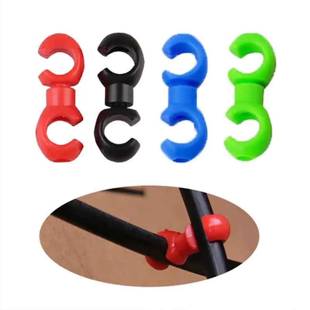 10-Pack Rotatable Bike Cable Clips – MTB Brake & Shift S-Hook