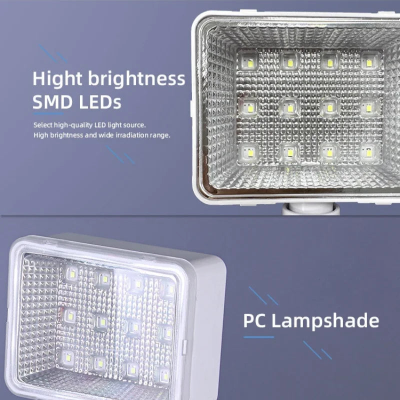 SHINEKNOT Dual Head LED Emergency Light – 3Hr Auto-Sensing 360°