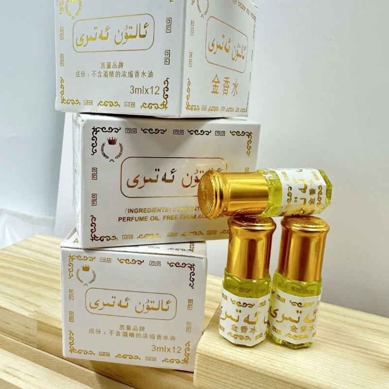 Arabian Brand Gold Perfume Unisex Portable Roll-on Perfume Pheromone Long-lasting Fresh Charming Dating Daily Eau De Toilette Peaceful Pleasures Health and Wellness