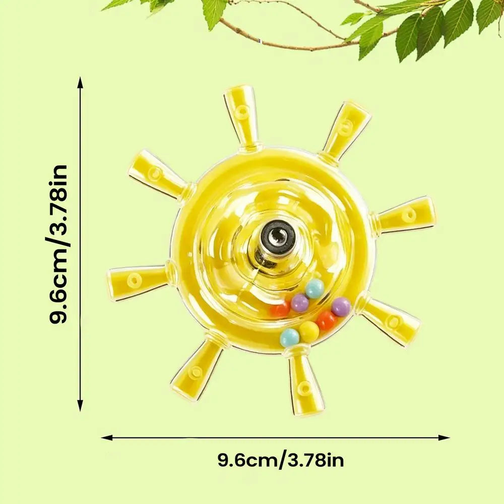 Interactive Rotating Windmill Bird Cage Toy for Parrots