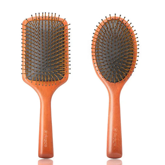 Anti-Static Wooden Air Cushion Hairbrush – Detangle & Style Hair Detangling Brush Peaceful Pleasures Health and Wellness
