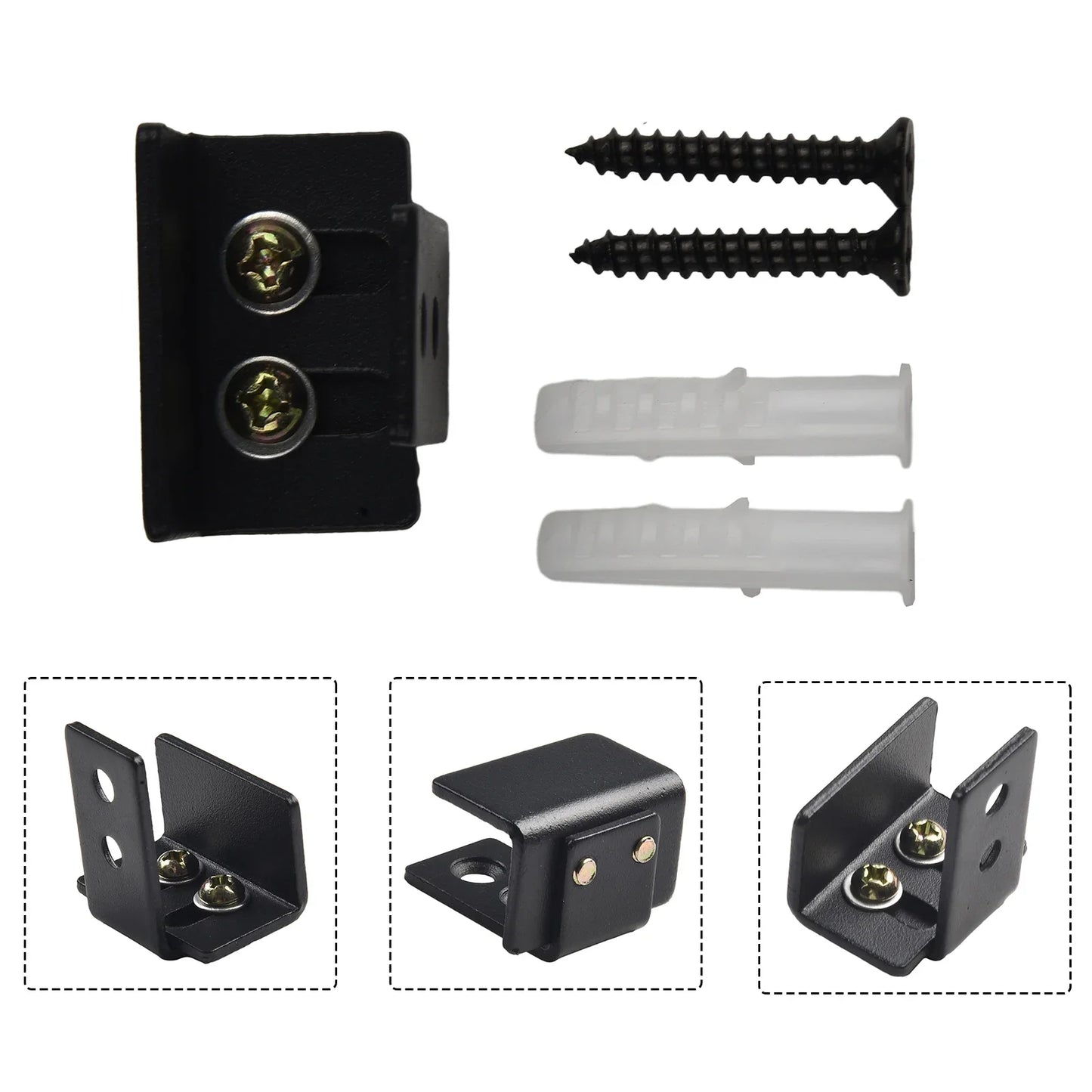 Sliding Barn Door Bottom Floor Guide Clips Adjustable Universal