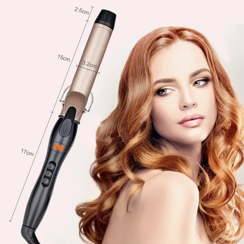 25mm Clip Hair Curler with LED & Temperature Control