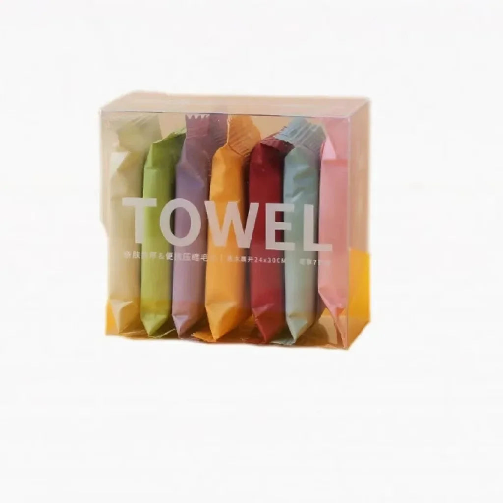 Disposable Compressed Travel Face Towels | 100% Cotton 7 & 14 Pack