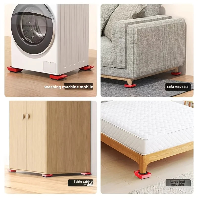2 Heavy-duty Furniture Mover Sturdy Plastic Mobility System Locking
