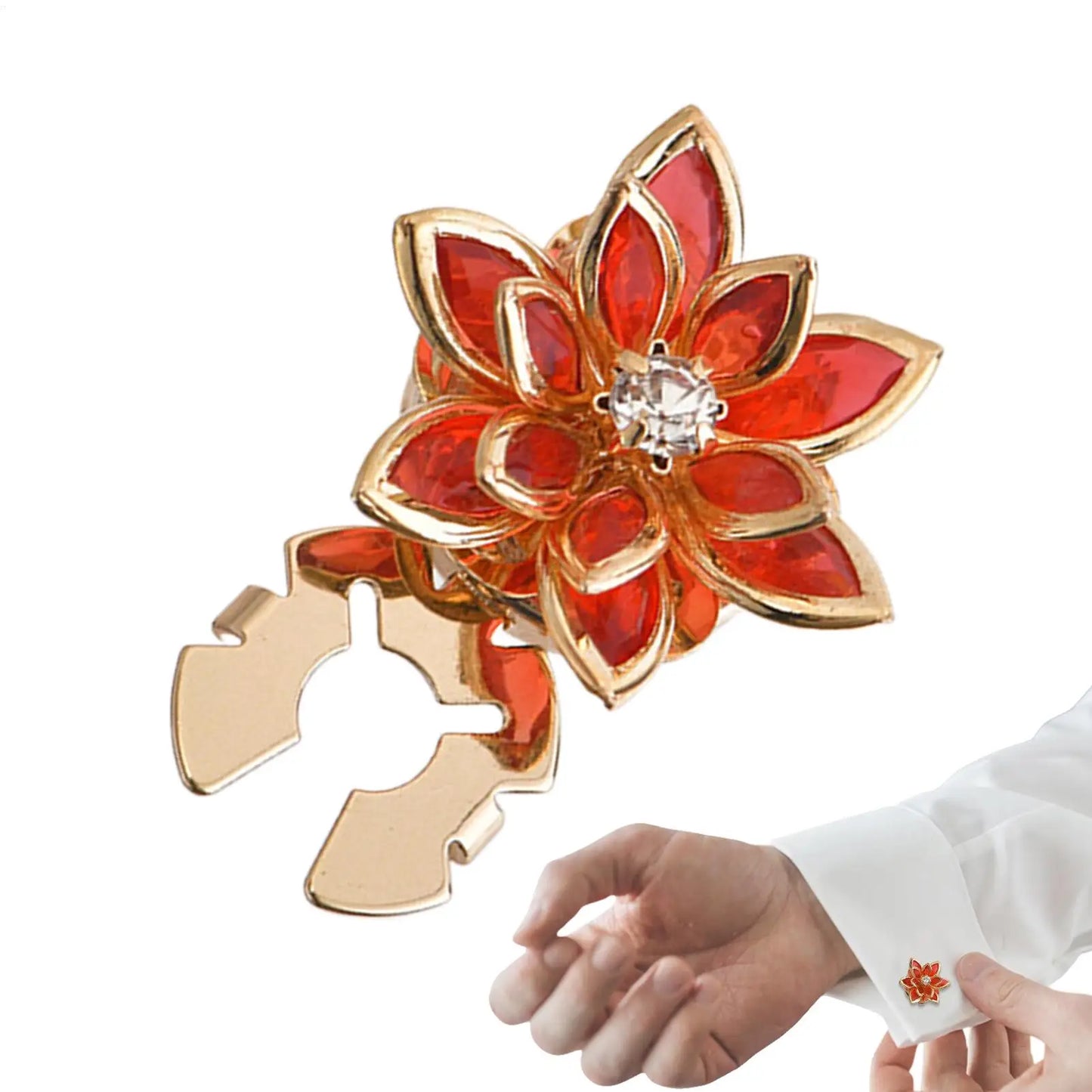 Elegant Camellia Button Cover Cufflinks | Blouses & Formal Shirts
