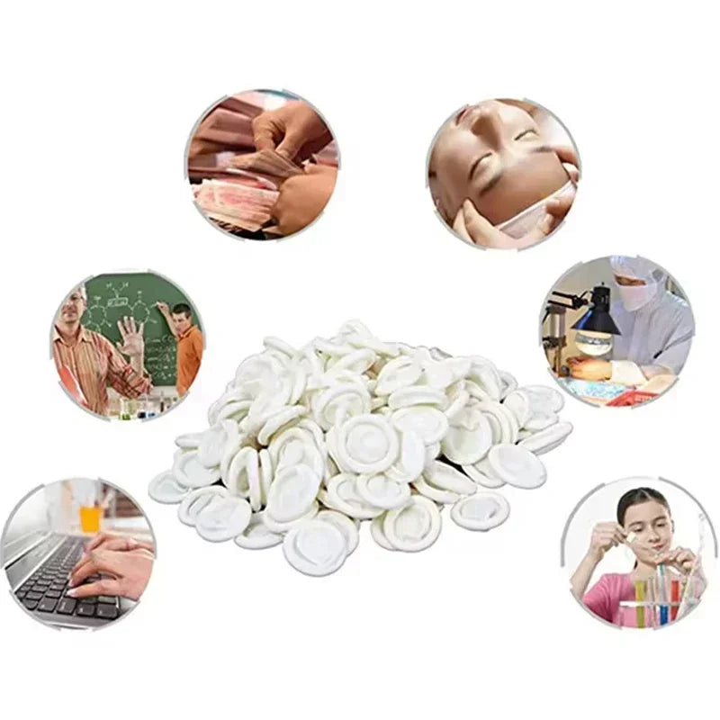 100/200PCS Disposable Rubber Gloves Fingertip Durable Tools Anti-slip Anti-static Latex Fingertip Protector Fingertip Sleeve Peaceful Pleasures Health and Wellness