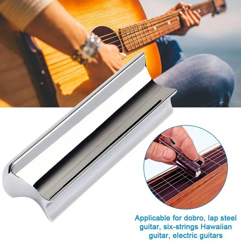 Metal Bass Guitar Slider Finger Folk Electric Stainless Steel