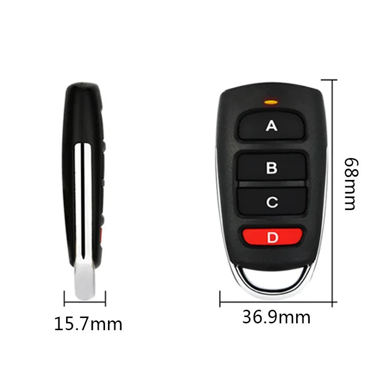 4-Button 433MHz Copy Remote for Garage & Roller Shutter Doors