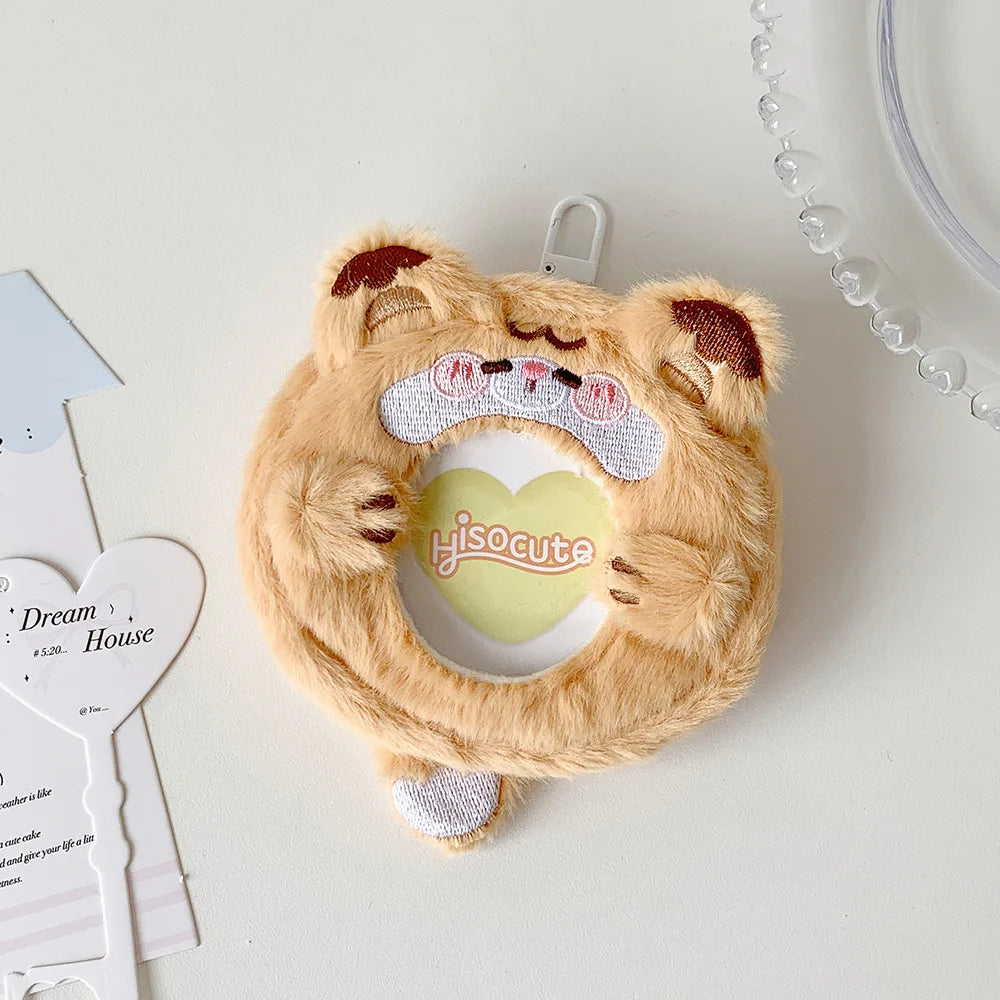 Dopamine Plush Badge Bag Mini Wallet Protective Cover Decorative