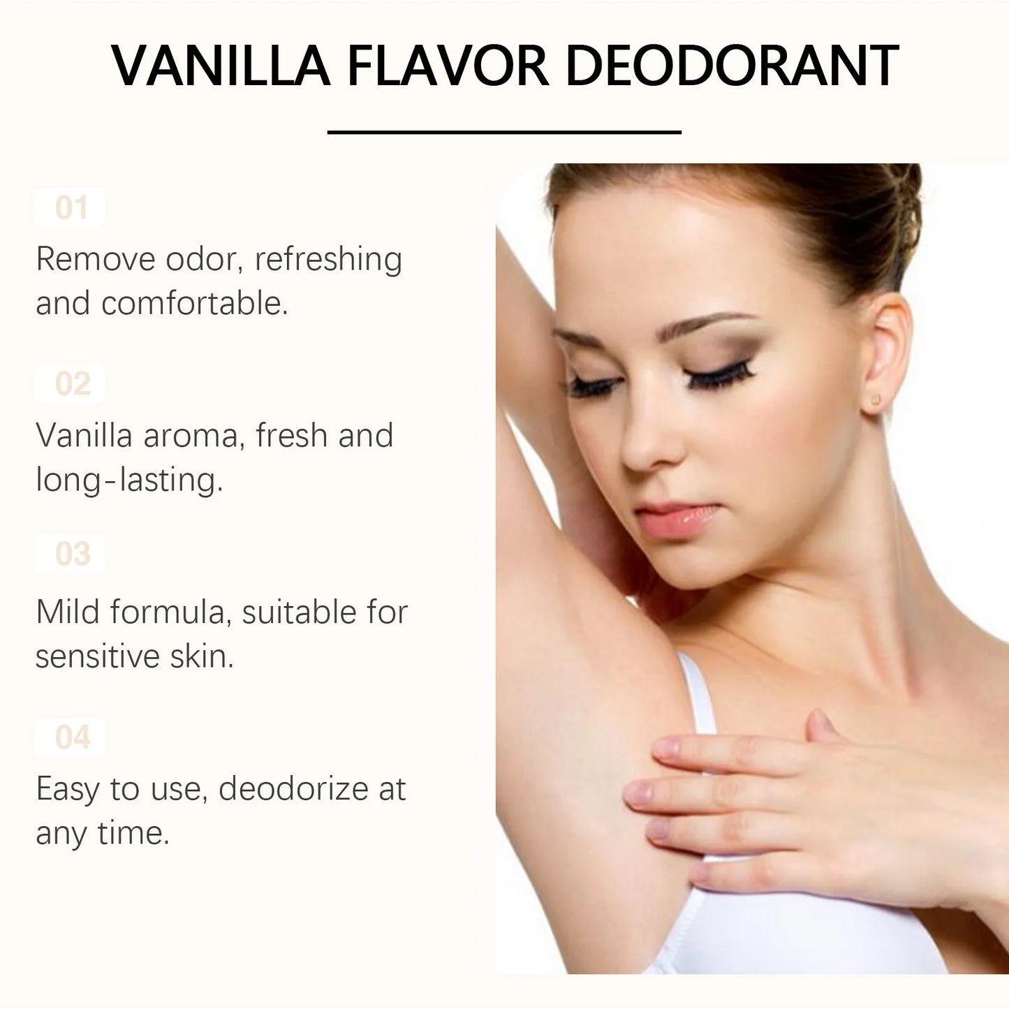 OceAura Vanilla Natural Deodorant Stick – Antiperspirant 40g