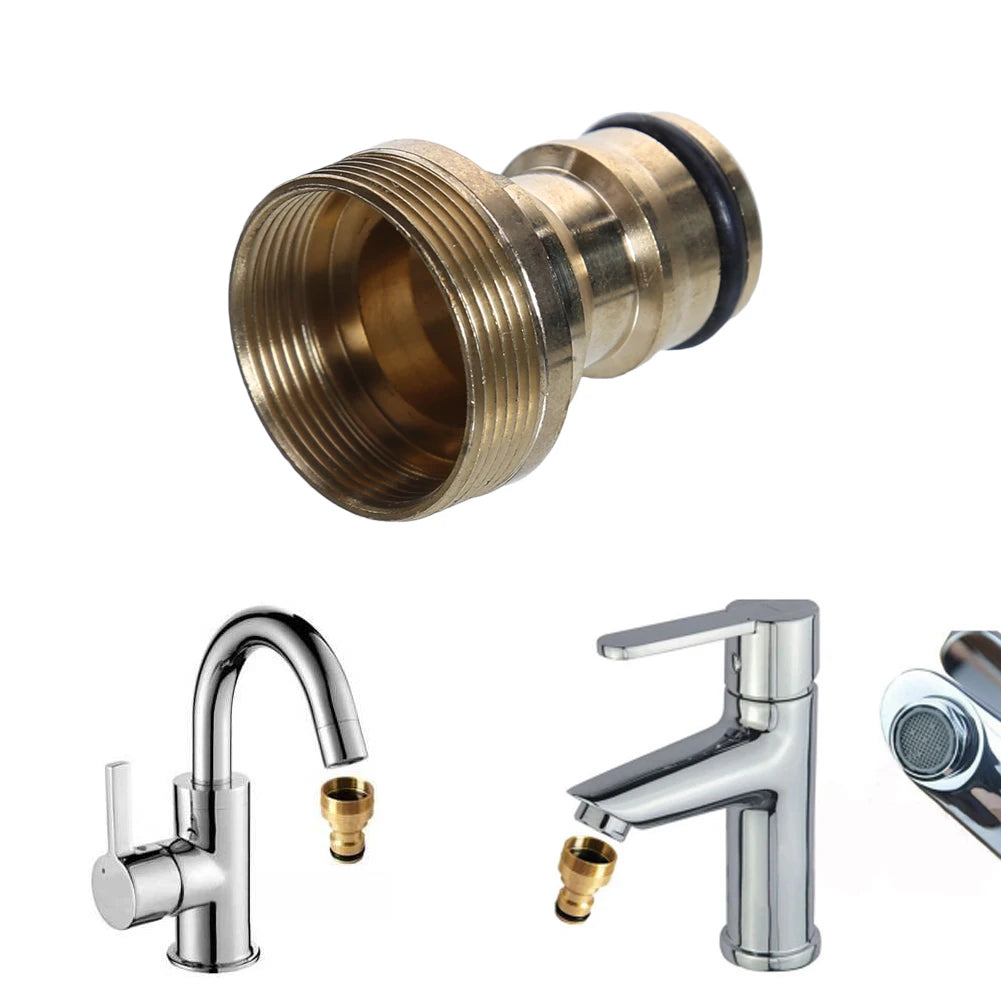 Brass Garden Tap Connector – 23mm Thread Hose Adapter Peaceful Pleasures Health and Wellness