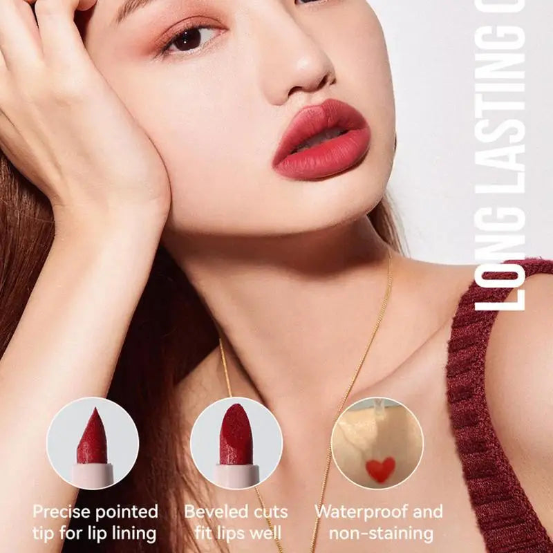 4pc Long-Lasting Waterproof Lip Stain Pen Set | Lip Liner