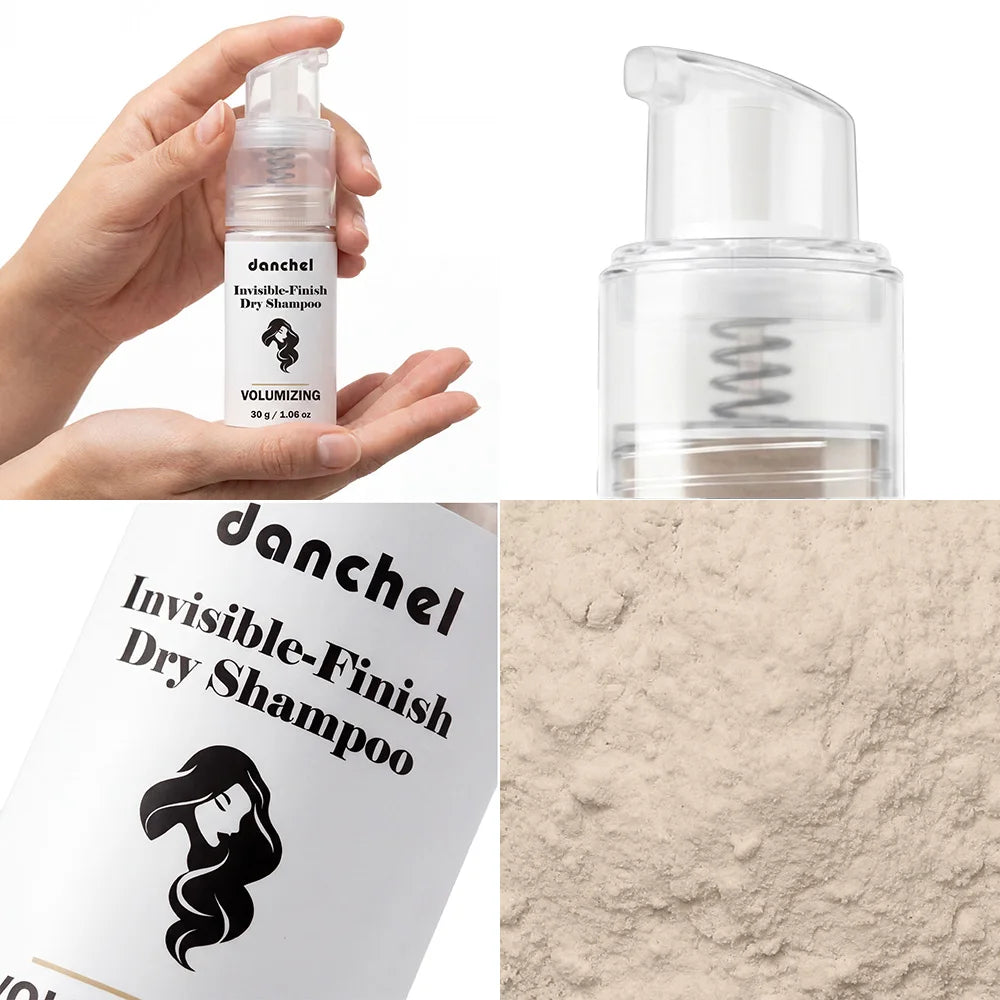 Instant Dry Shampoo Powder Rice Protein Oil Absorb Volumizing Non Greasy Portable Travel Hair Makeup Peaceful Pleasures Health and Wellness