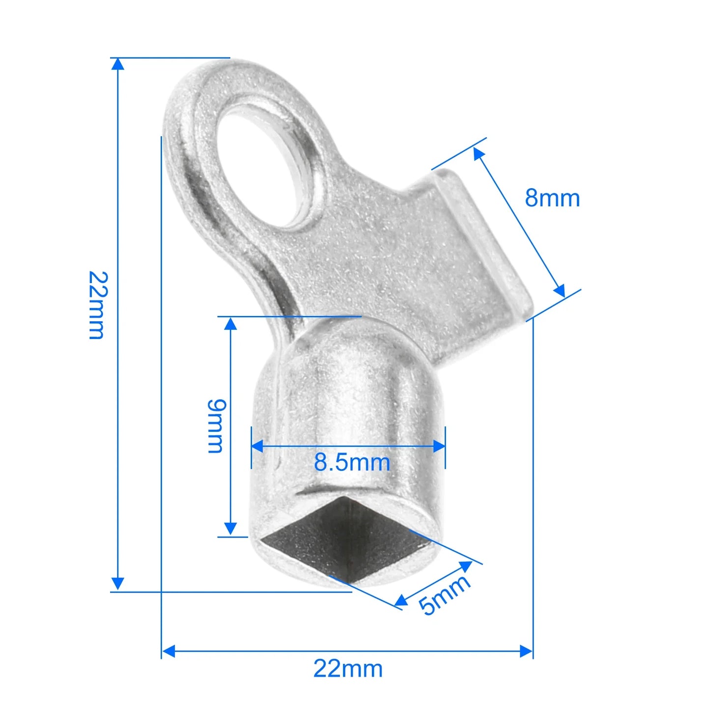 2-Pack Zinc Alloy Radiator Bleed Key | 5mm Square Socket