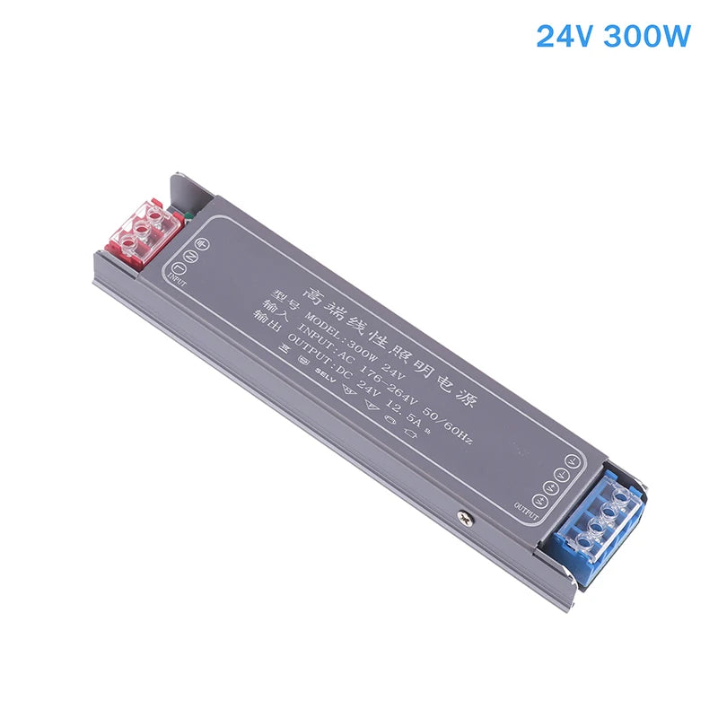 New DC 12V 24V Switching Power Supply -264V LED Light Driver Power Adapter 100W 200W 300W Mute Lighting Peaceful Pleasures Health and Wellness 24V 300W