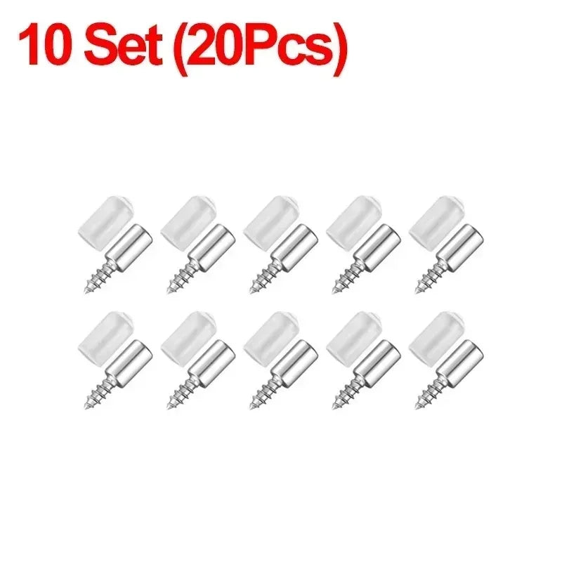 Self-Tapping Screw Shelf Partition Bracket Set | 10/15/25 Pcs