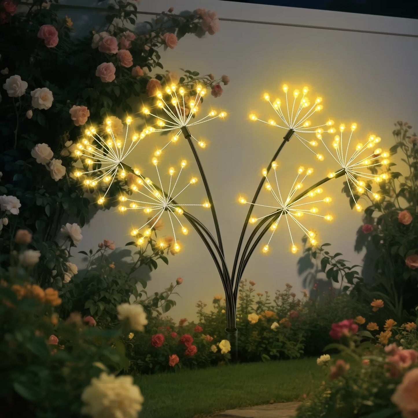 Solar Dandelion Fairy Firework String Lights for Garden & Party