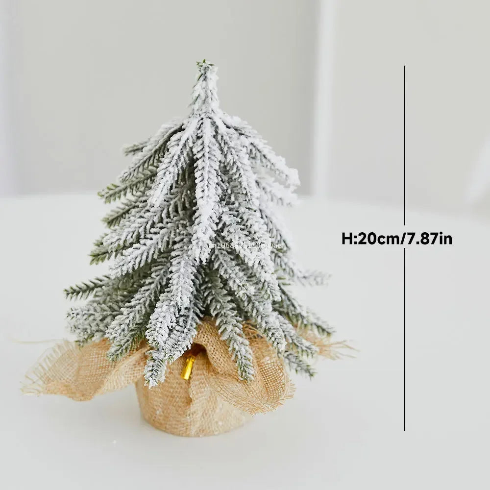 20cm Miniature Christmas Tree Mini Artificial Christmas Tree Vivid Decorations Portable Delicate Tree Ornaments Desktop Decor Peaceful Pleasures Health and Wellness