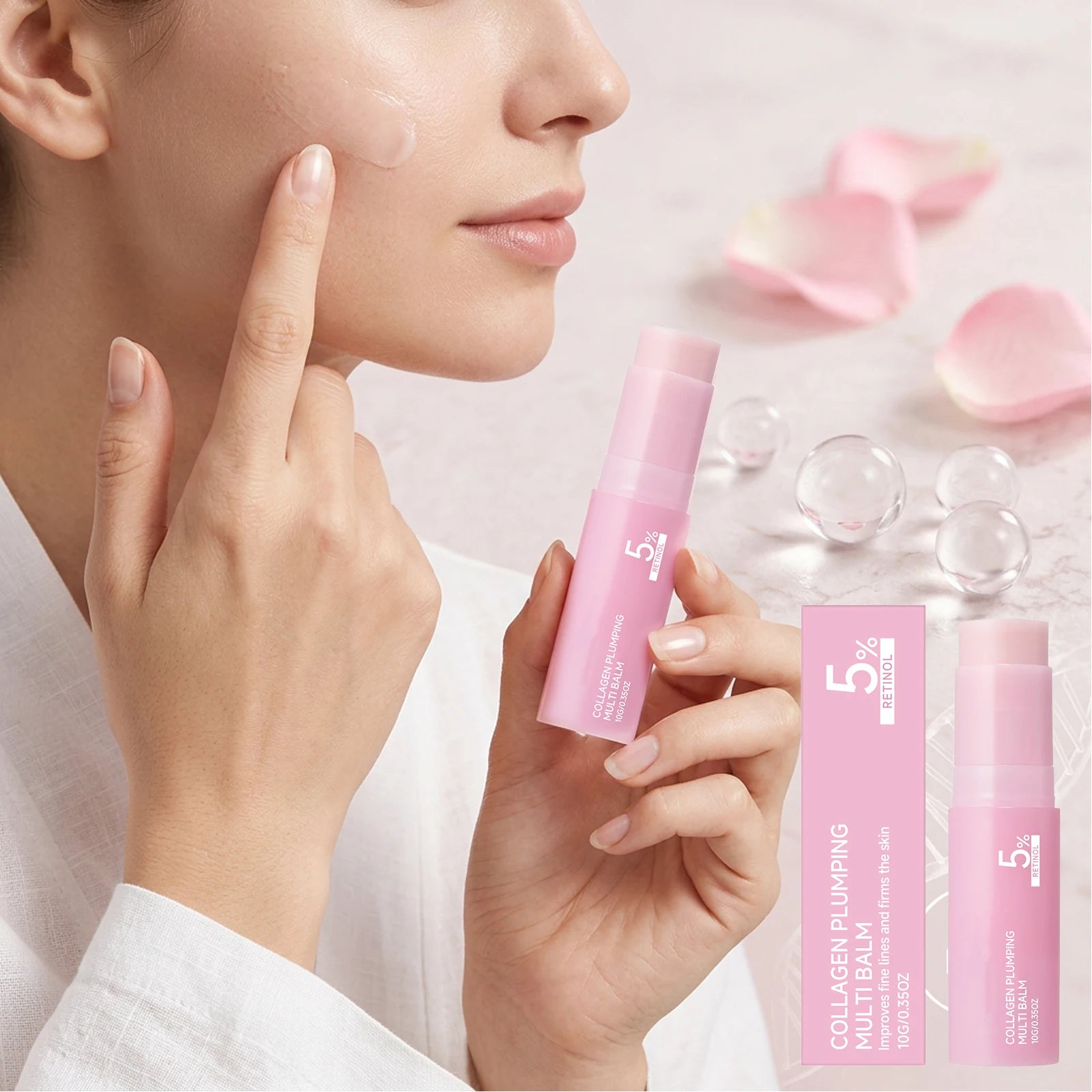 5% Retinol Collagen Plumping Multi Balm All-In-One Moisturizer Lasting Glowing Enhance Skin Elasticity Anti Wrinkle Balm Stick Peaceful Pleasures Health and Wellness