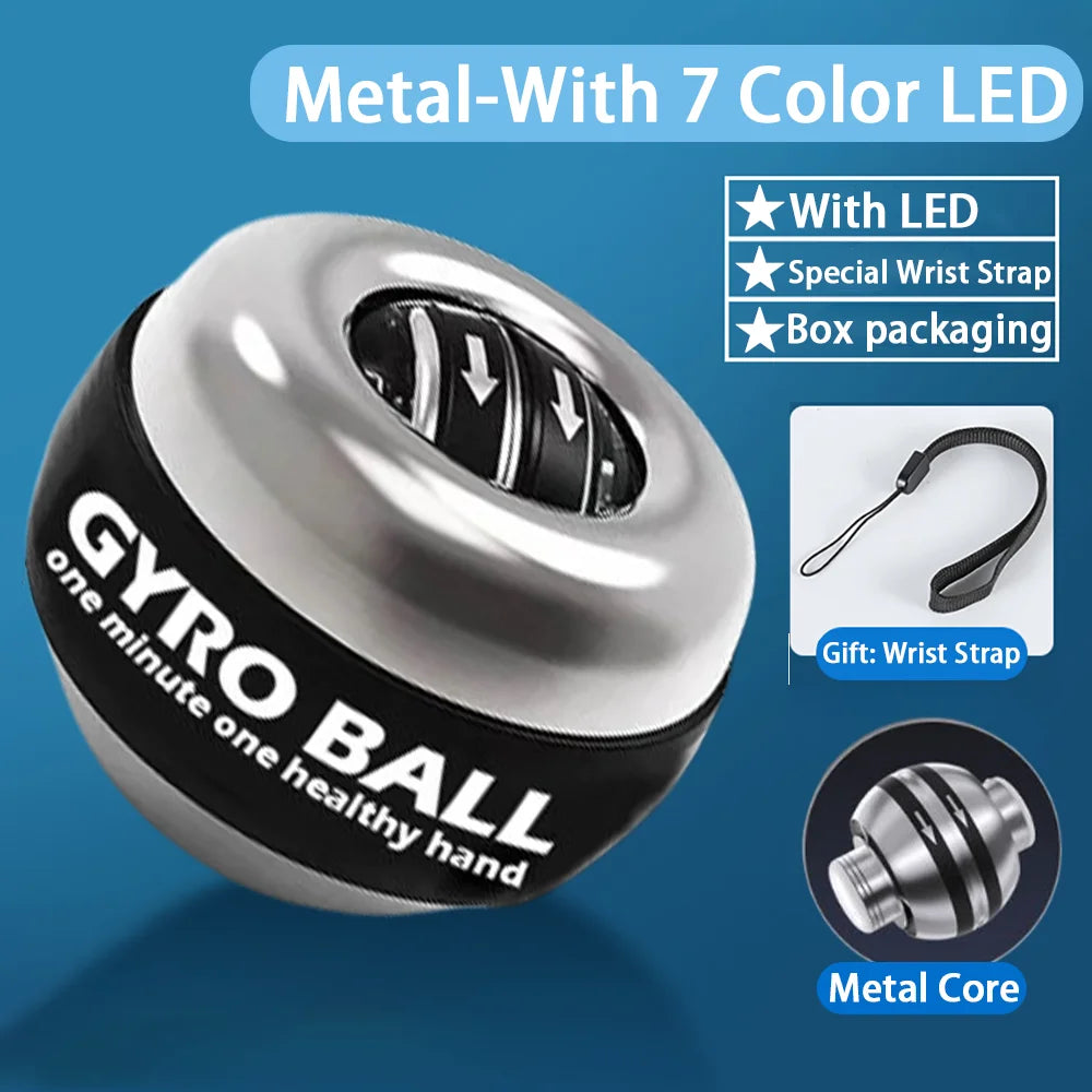 LED Autostart Gyroscopic Wrist Ball – Arm & Grip Trainer