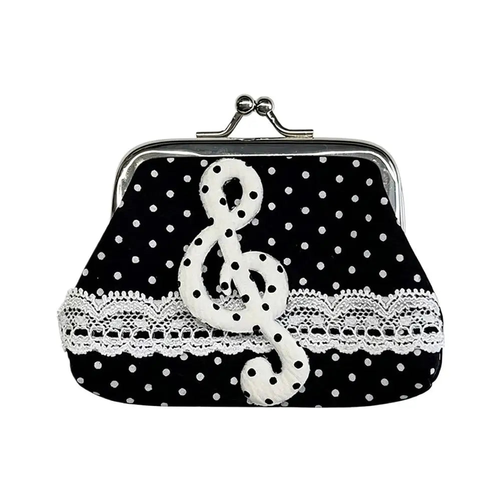 Polka Point Small Wallet Fashion Feast Party Handbag Portable Clutch Bag Mini Coin Purse Cosmetics Earphones Storage Bag Peaceful Pleasures Health and Wellness E