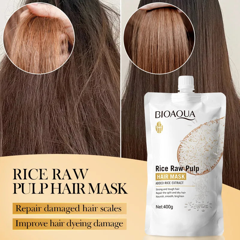 Rice Puree Hair Mask 400g – Deep Repair for Dry & Frizzy Hair