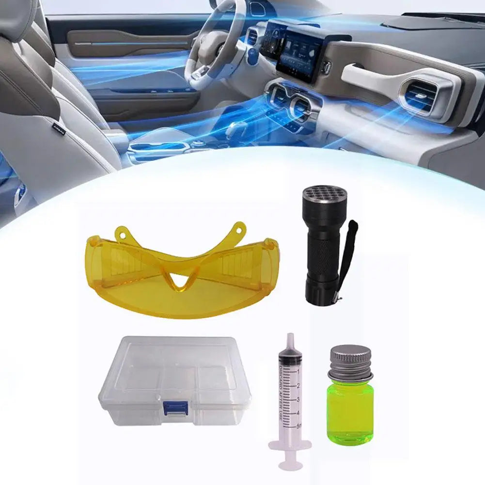 Auto Air Conditioning Leak Detection Tool Fluorescent Purple Light Agent Detection Kit Leak Detection And Repair Tool Peaceful Pleasures Health and Wellness
